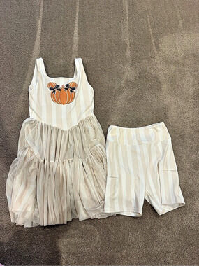 Made by Molly Striped Dress & Shorts Set Size Small